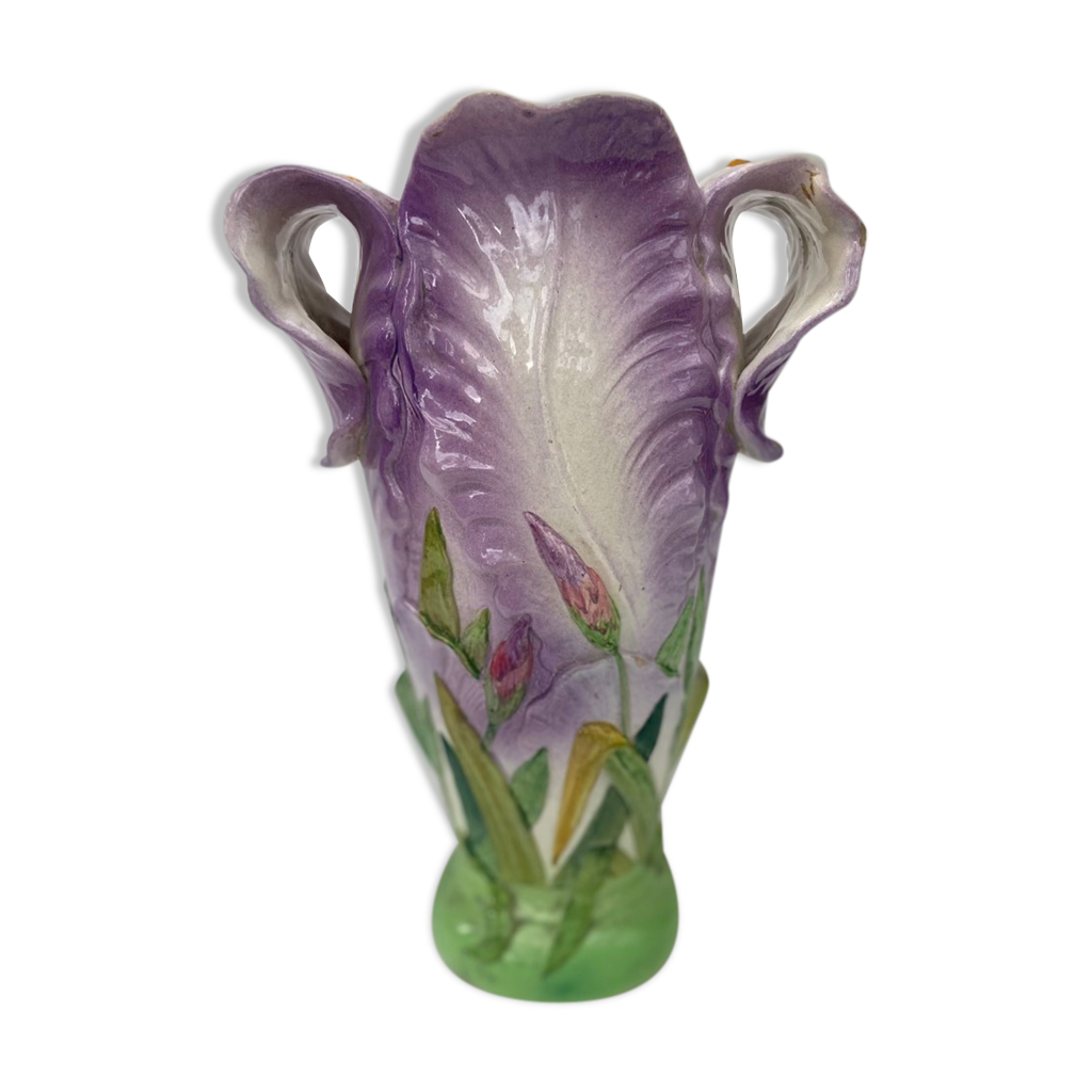 Vase stylise iris Vallauris | Selency