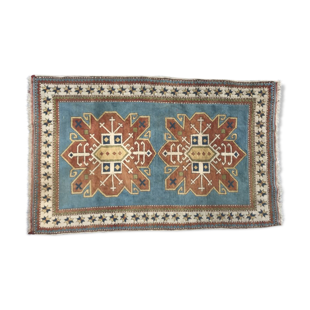 Joli tapis vintage turc kars fait main 133x211 cm | Selency
