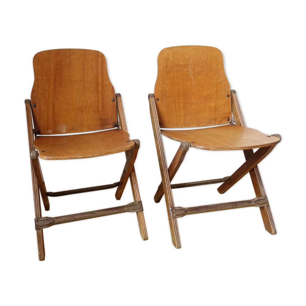 Paire de chaises pliantes US Army WWII | Selency