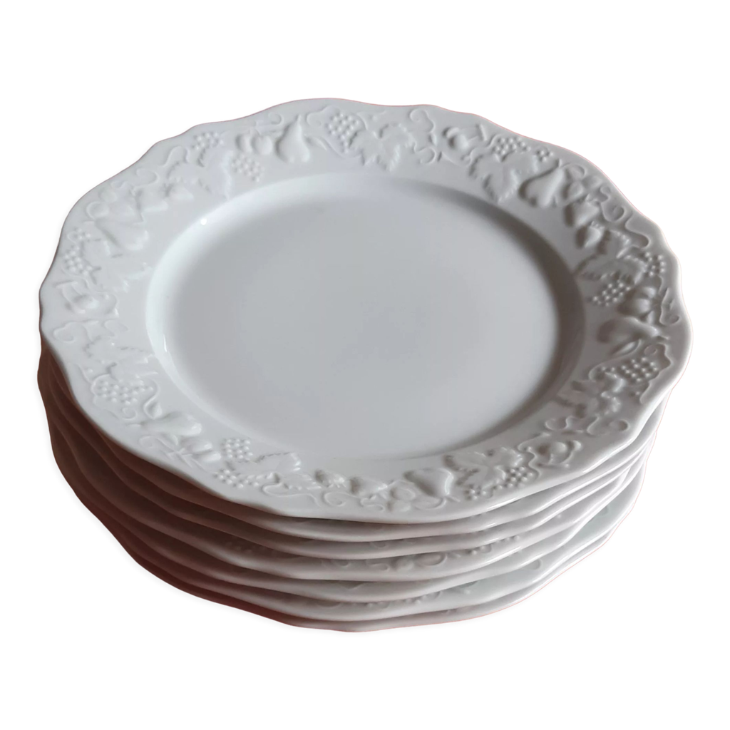 7 assiettes porcelaine Philippe Deshoulières | Selency