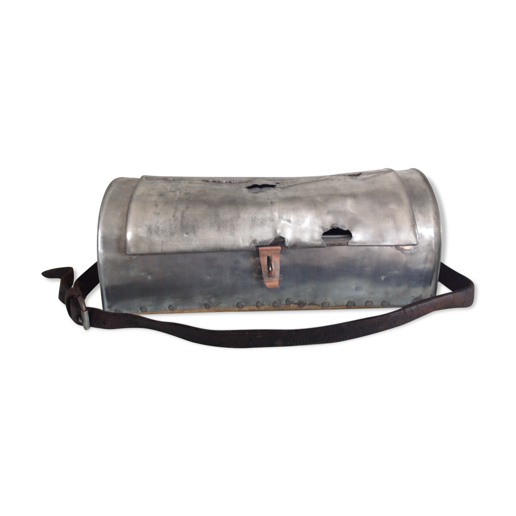 Ancienne caisse à outils de couvreur en zinc et cuivre | Selency