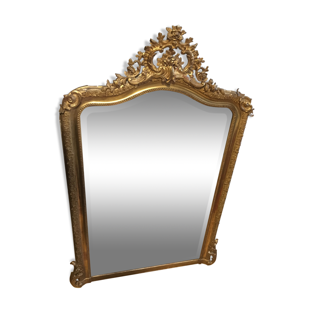 Miroir ancien style Louis XV biseauté | Selency
