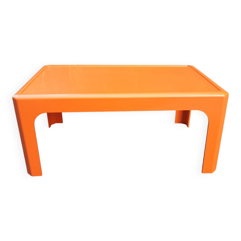 Table basse vintage orange | Selency