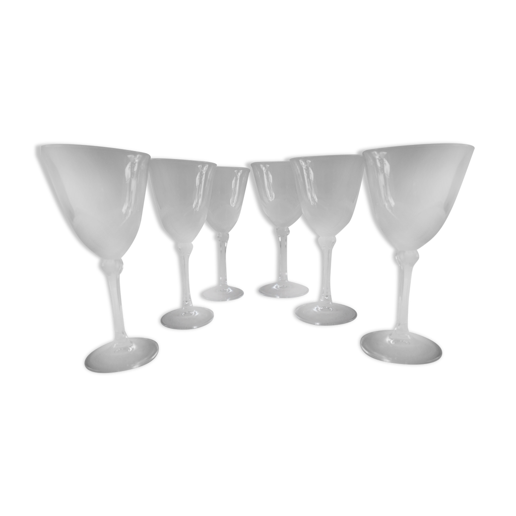 6 verres à vin en cristal dans leurs coffret – JG Durand, collection  florence « satine » 18 cl | Selency