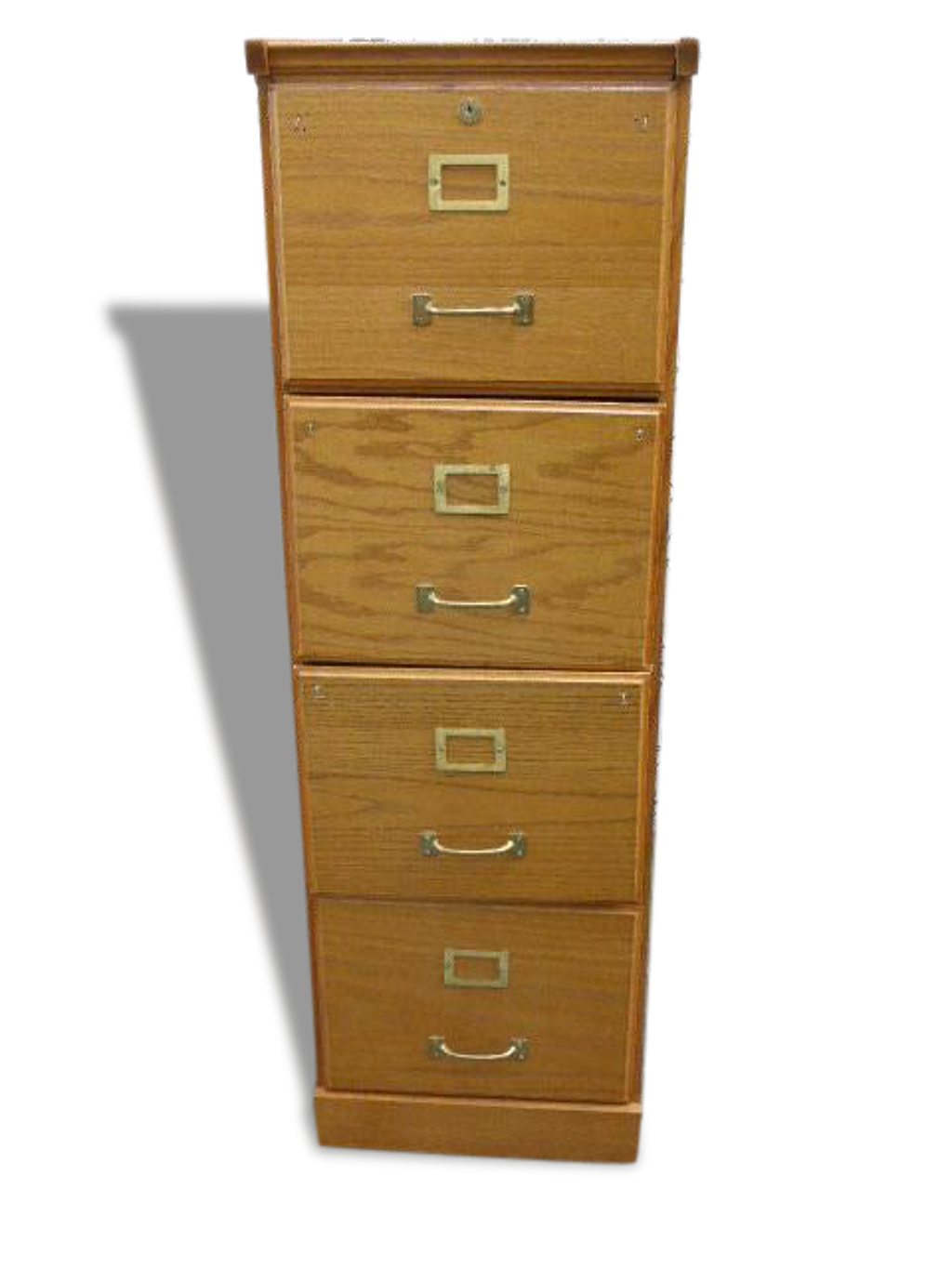 Meuble en bois, classeur, vintage, pour dossiers suspendus. 4 tiroirs |  Selency