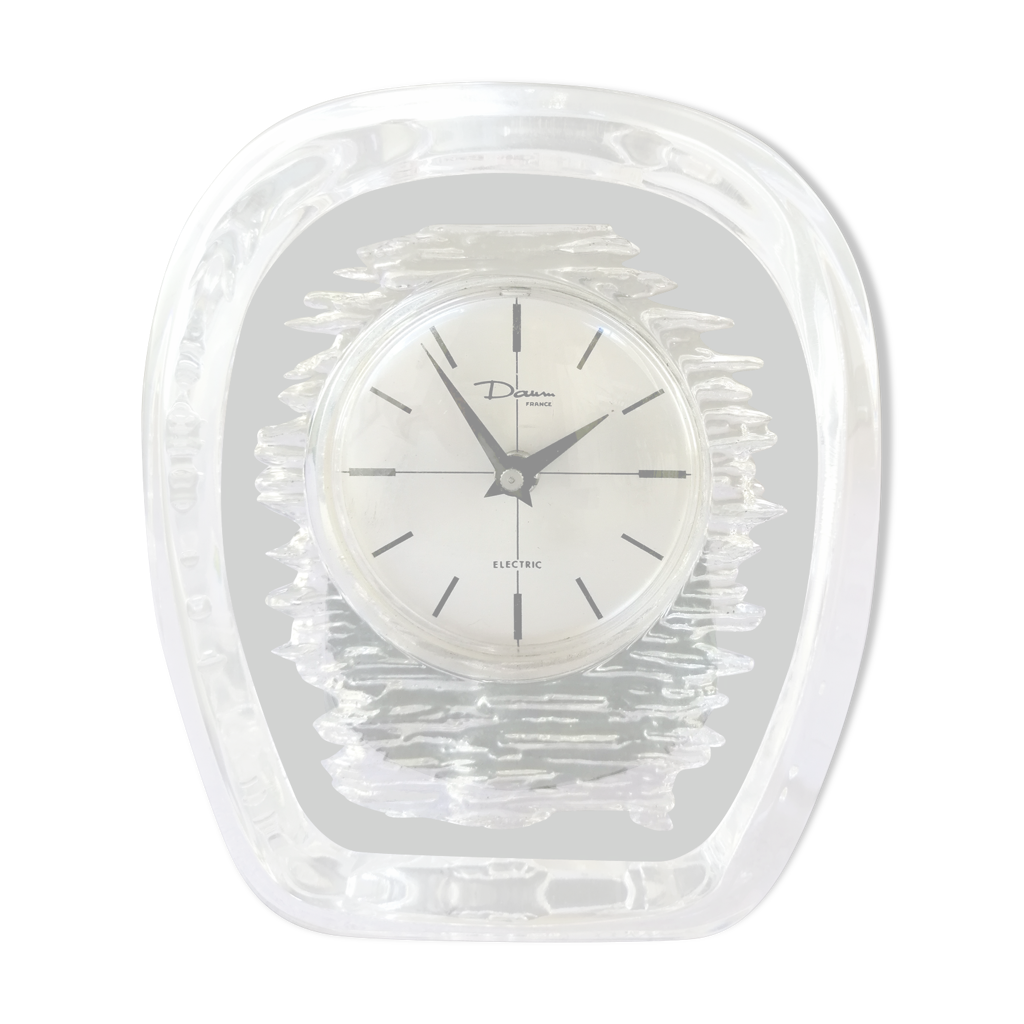 Horloge en cristal de Daum 1960 allemand | Selency
