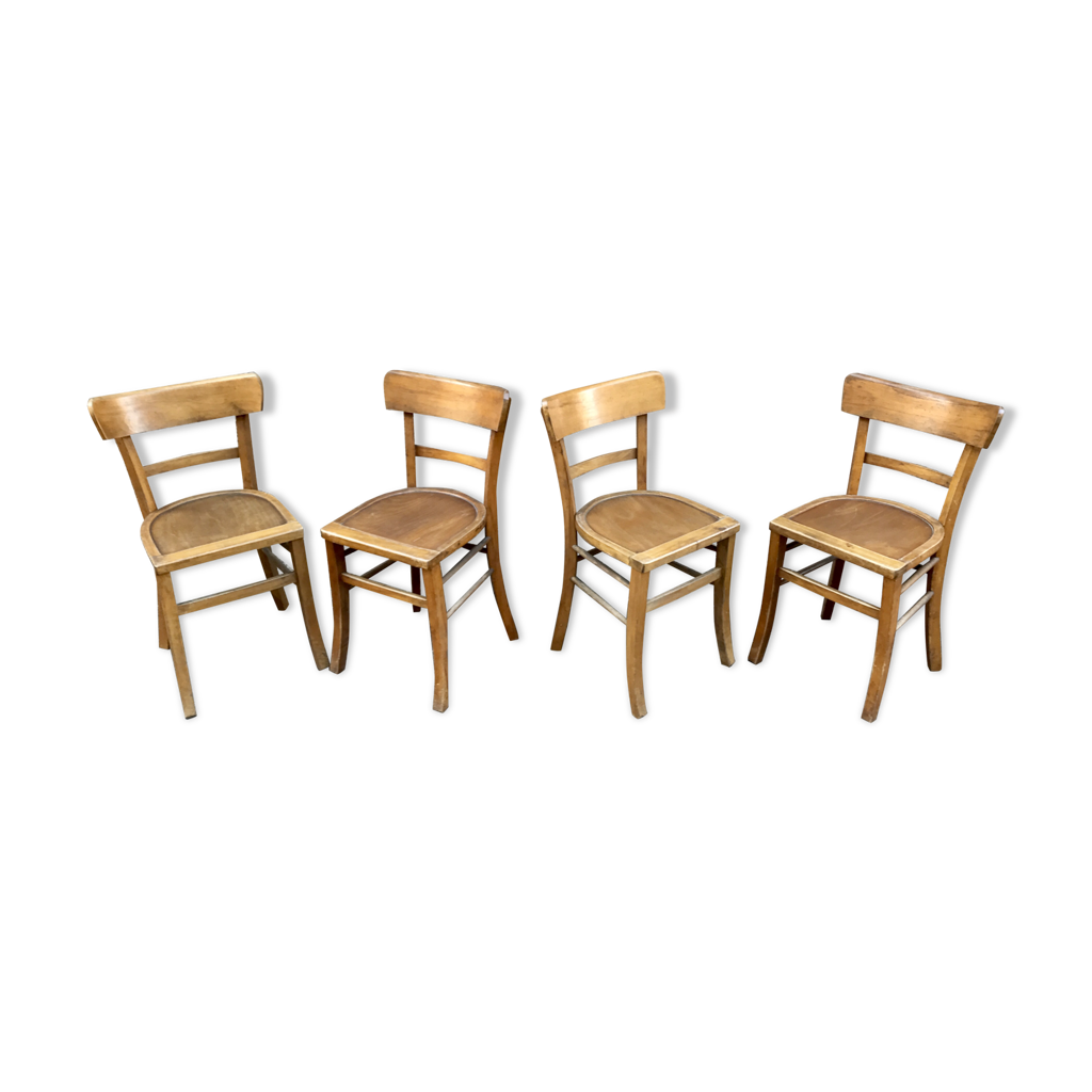 Série de 4 chaises bistrots Strasbourg | Selency