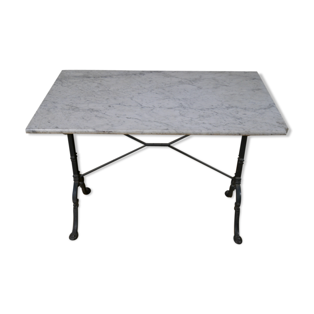 Table bistrot godin en fonte et marbre | Selency