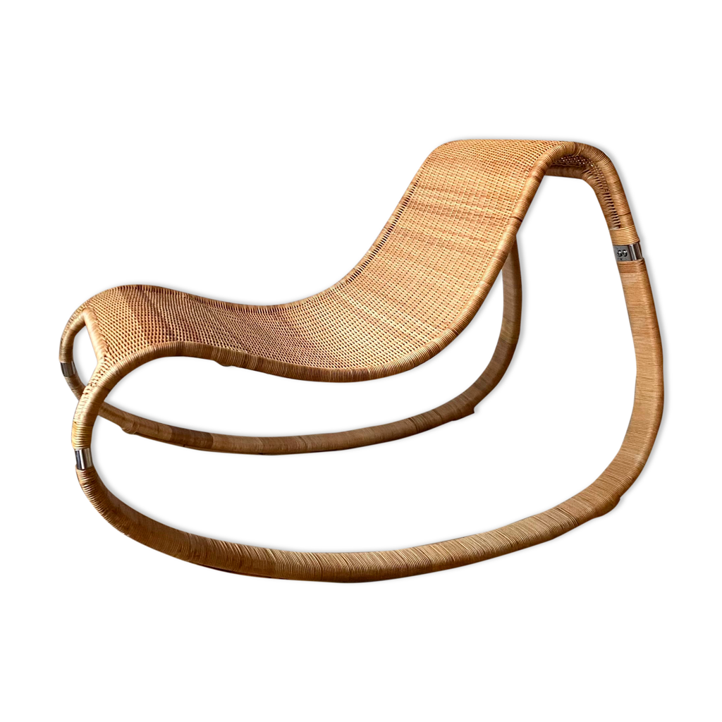 James Irvine rattan rocking chair for Ikea | Selency
