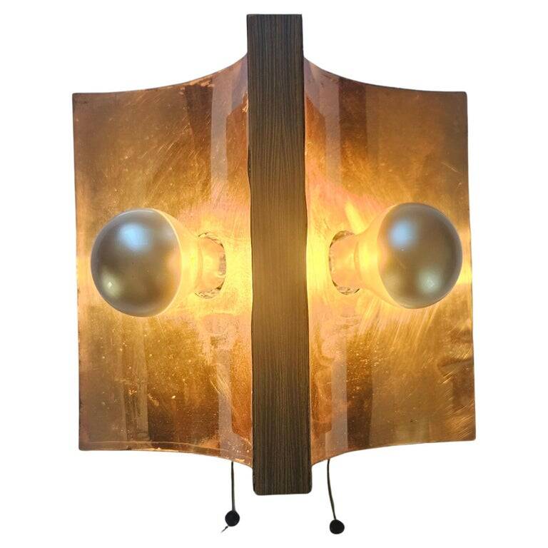Very rare mid-century wall lamp, Germany, 1970s