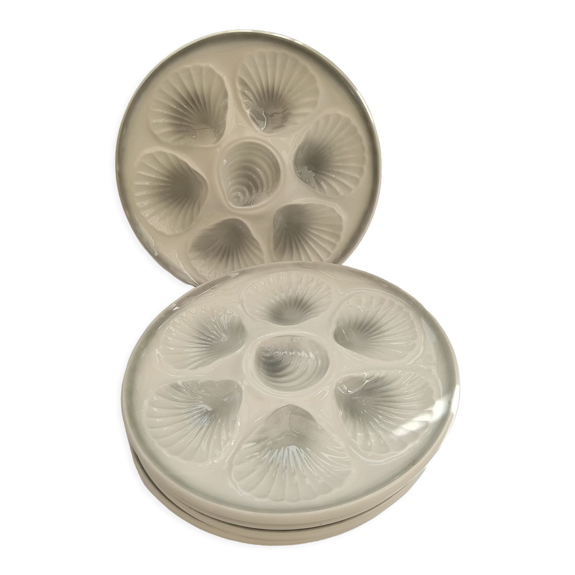 6 oyster plates Moulin des Loups