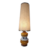 Large vintage 70s floor lamp in Fat Lava ceramic "West Germany"