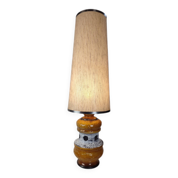 Large vintage 70s floor lamp in Fat Lava ceramic "West Germany"