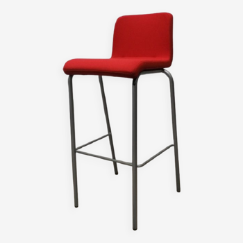 Steelcase B-Free Stool Red Grey