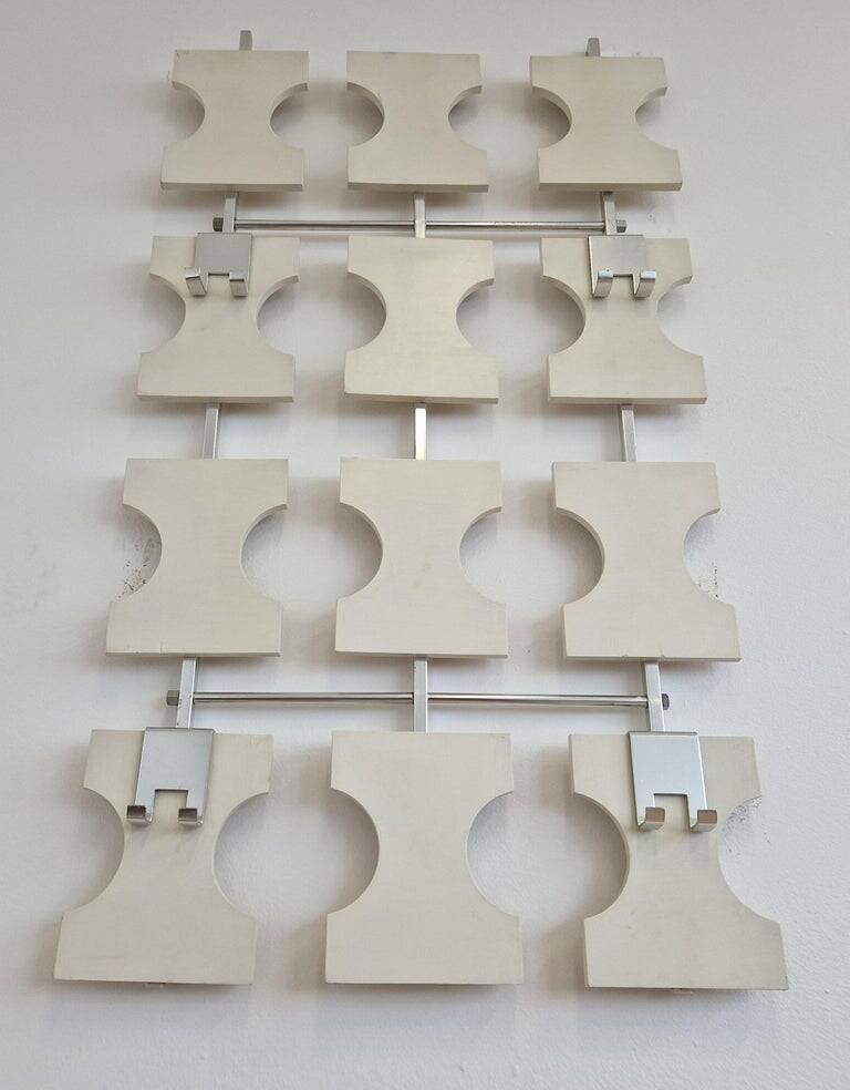 Mid-Century Rare Wall Coat Rack, Germany, 1970s