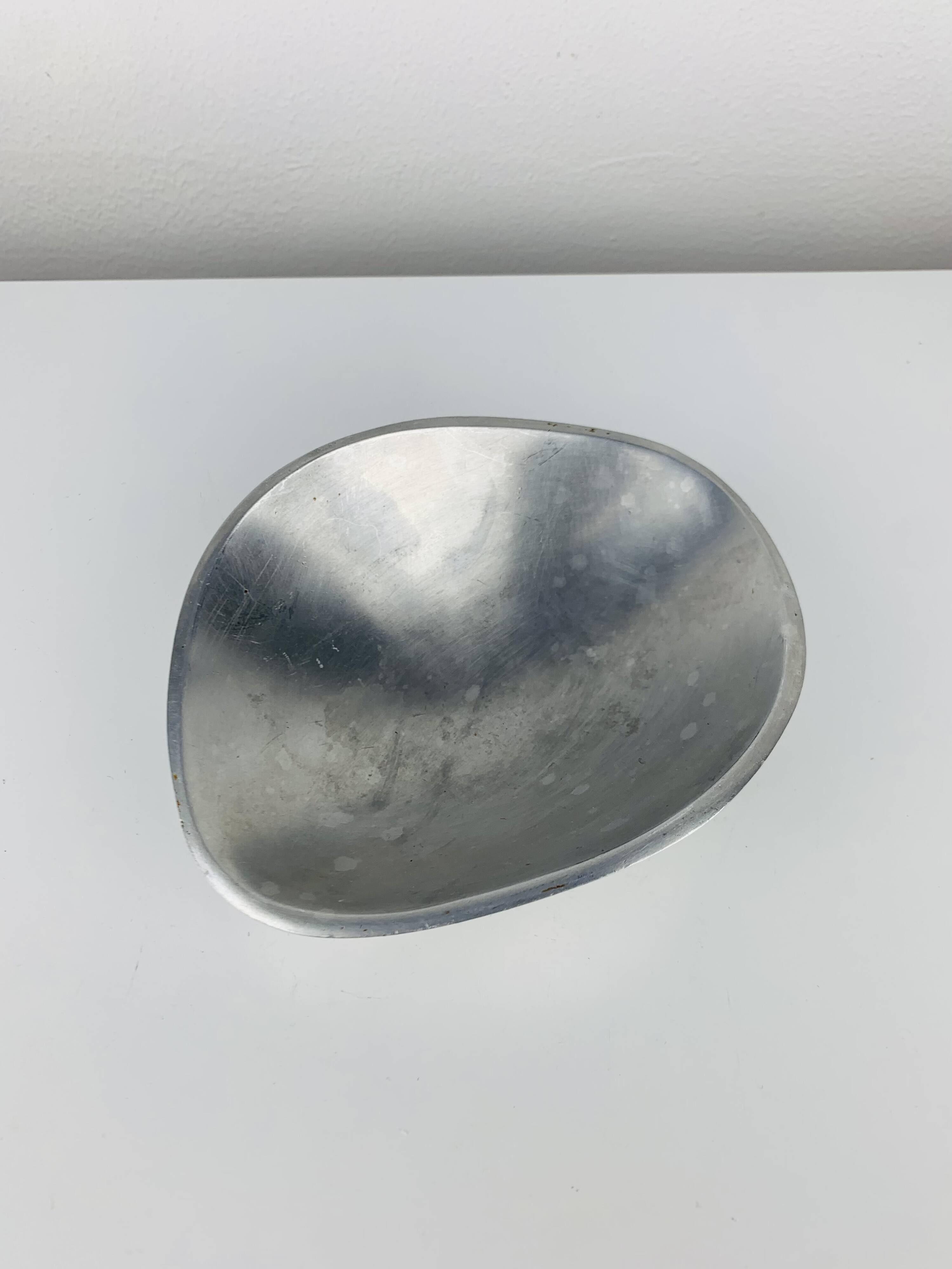 Aluminium catchall, freeform, vintage