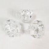 Crystal candlesticks, Royal Copenhagen, Denmark, 1980s.