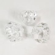 Crystal candlesticks, Royal Copenhagen, Denmark, 1980s.