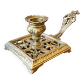 Bronze cellar rat candle holder