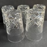 5 Verres à whisky – Cristal taillé