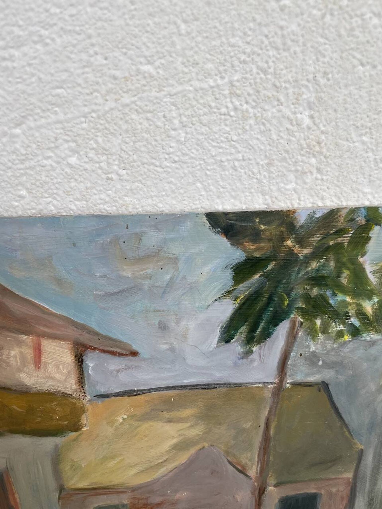 Huile sur panneau paysage