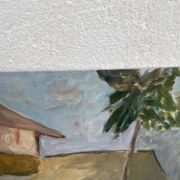 Huile sur panneau paysage