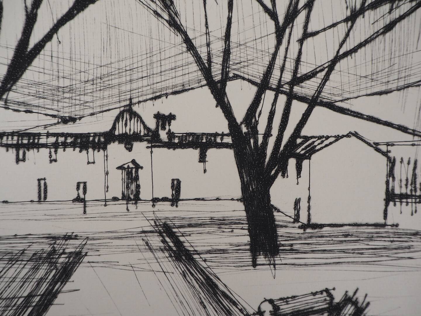 Bernard Buffet: The Entrance to the Castle - Original Engraving