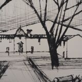 Bernard Buffet: The Entrance to the Castle - Original Engraving