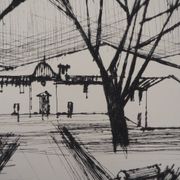 Bernard Buffet: The Entrance to the Castle - Original Engraving