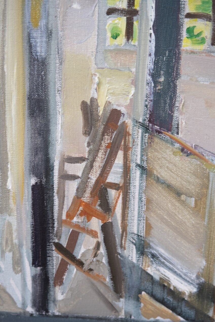 Eric Julius Svensson, Swedish Modern Composition, 1970s, Oil on Canvas, Framed