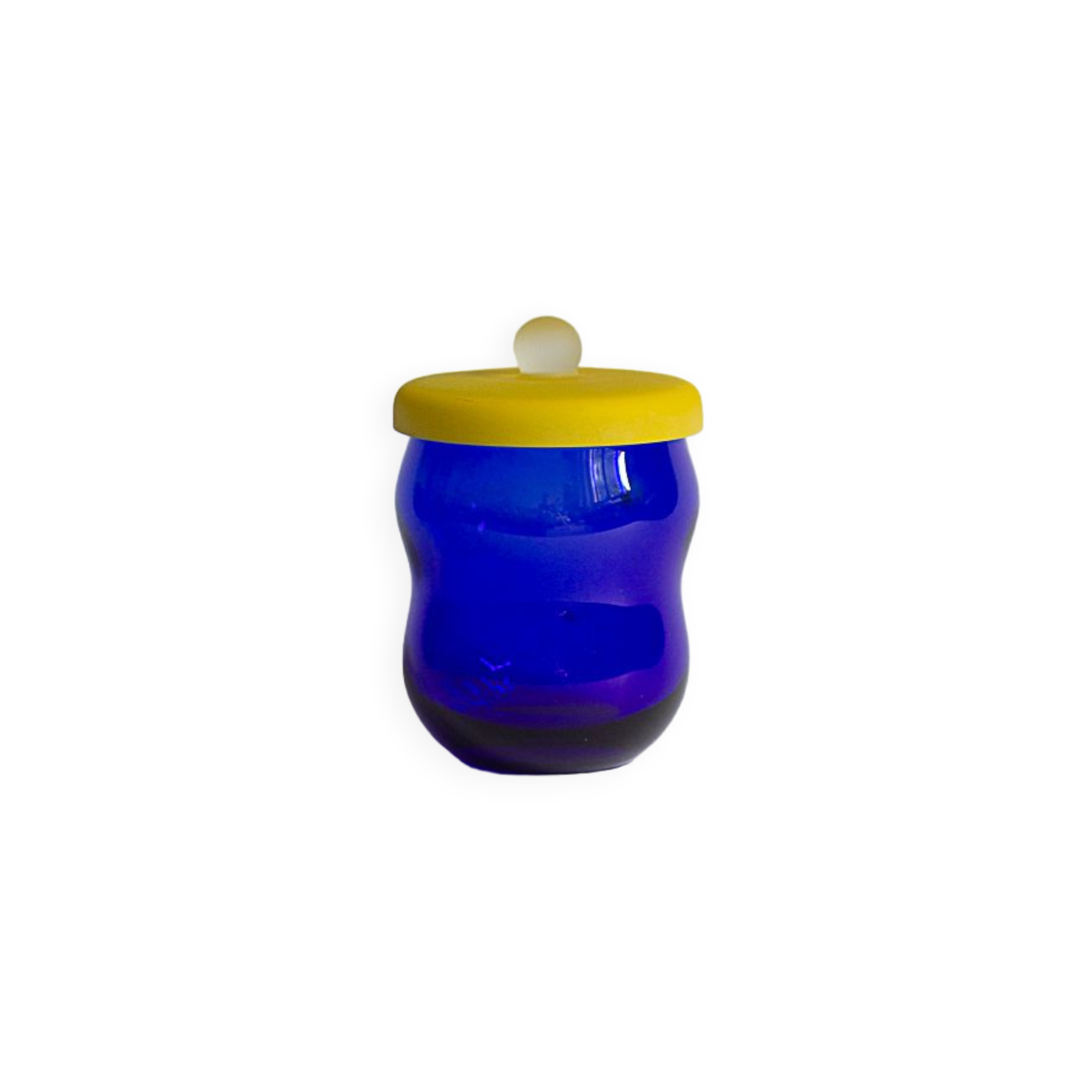 Glass jar and glass paste lid, 90s/2000s