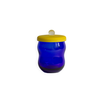 Glass jar and glass paste lid, 90s/2000s