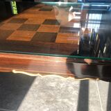Post art deco dining table and its 6 chairs
