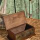 Vintage wooden and metal box