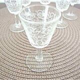 6 engraved glasses