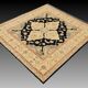 Oriental Ziegler rug: 1.96 x 2.10 Metres - Handmade Wool "Galerie Sardje"