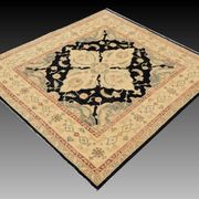 Oriental Ziegler rug: 1.96 x 2.10 Metres - Handmade Wool "Galerie Sardje"