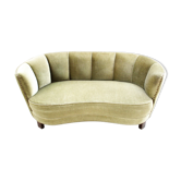 Scandinavian vintage banana sofa in fabric