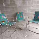 70's folding chairs with armrests
