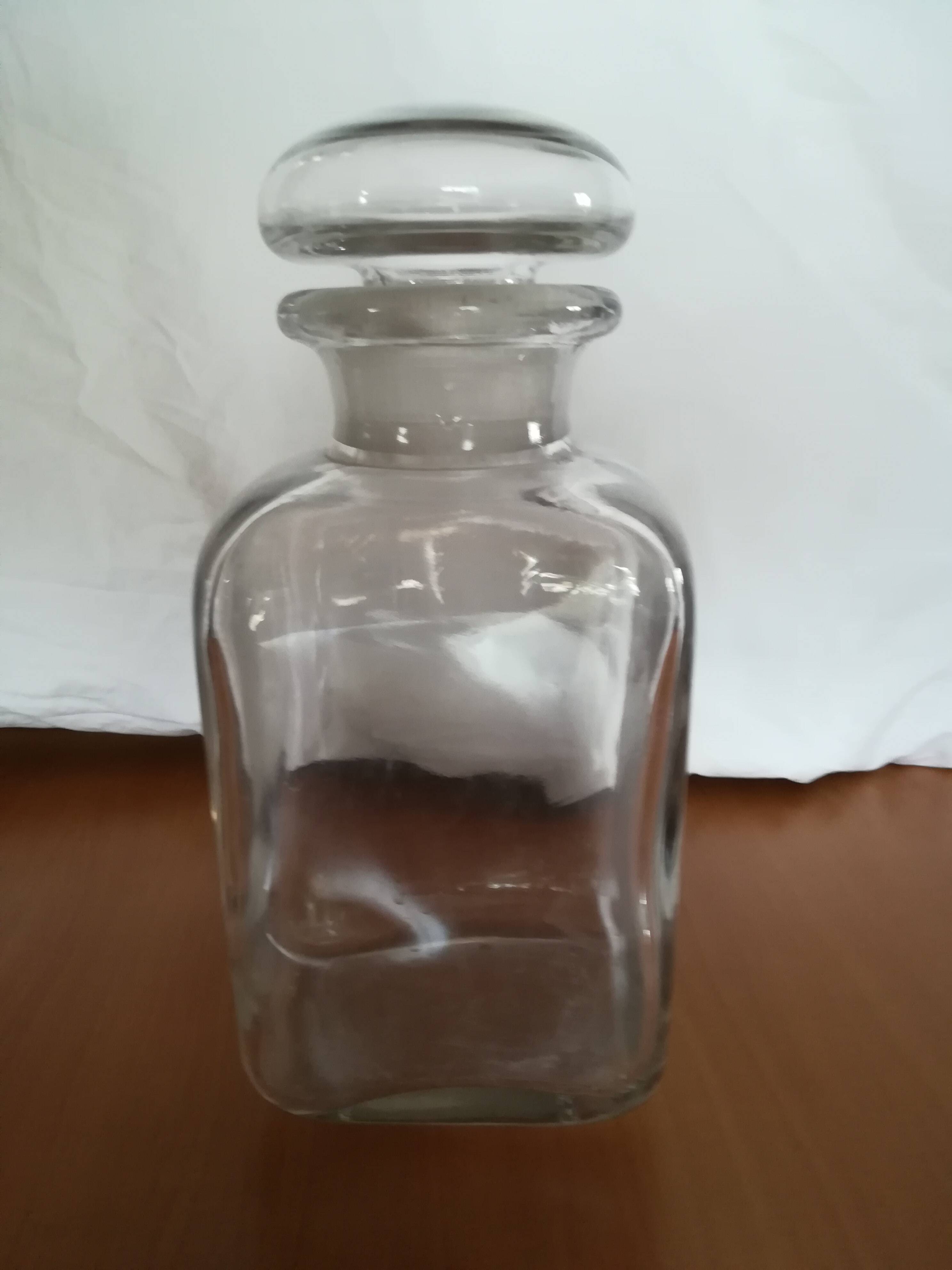 Bonbonnière grand flacon en verre Hermes Paris 30cm