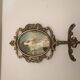 Vintage wall brass medallion frame hook