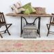 3x13 Rug For Kitchen Pink Beige Herki Vintage Runner Rug, 79x402Cm SK 4146