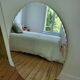 Large vintage beveled oval mirror