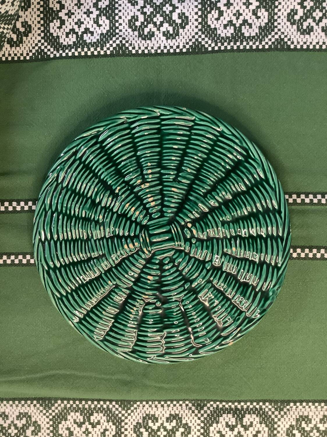 Antique trivet in earthenware – FPP Vallauris – woven decoration v