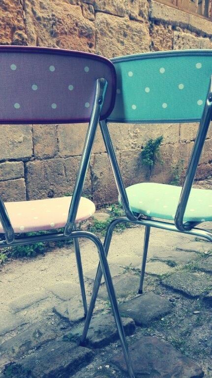 Set of four vintage chairs from the 1960s.