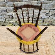 Pair of yellow moumoute chairs