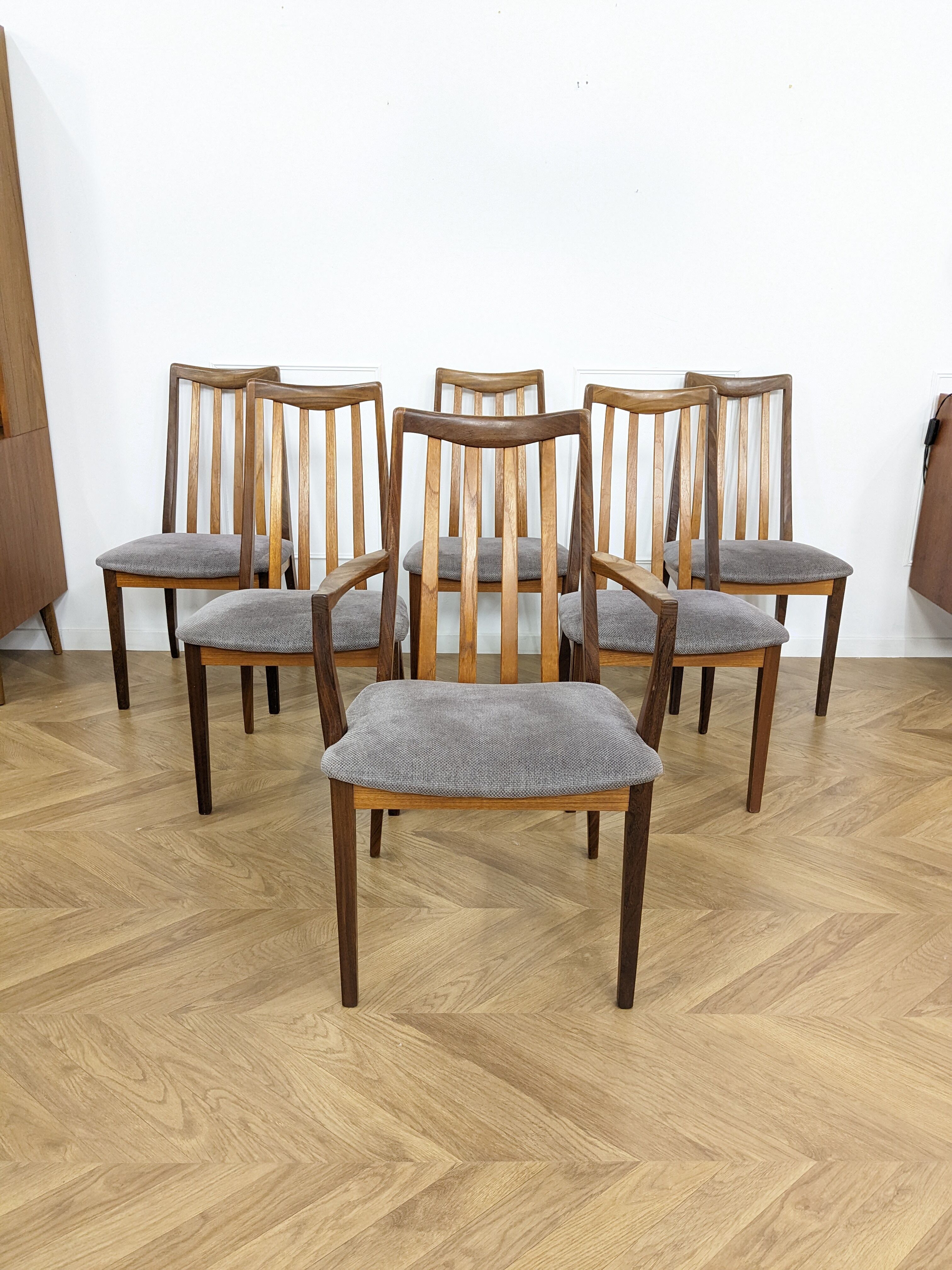Lot de 6 chaises vintage par G-Plan