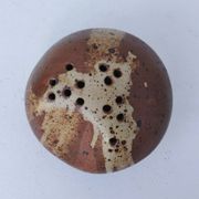 Flower vase, pyrite stoneware, signed, vintage
