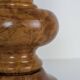 Turned wood lamp