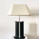 Lampe de table postmoderne vintage, lampe en métal à 4 lumières avec détails en chrome, années 80.